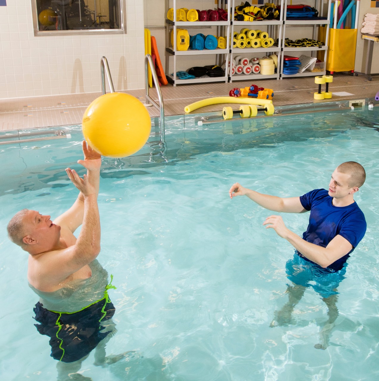 Individual receiving aquatic therapy at CHI St. Francis Health - We are here for all your therapy needs